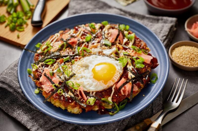 Okonomiyaki-Inspired Crispy Rice