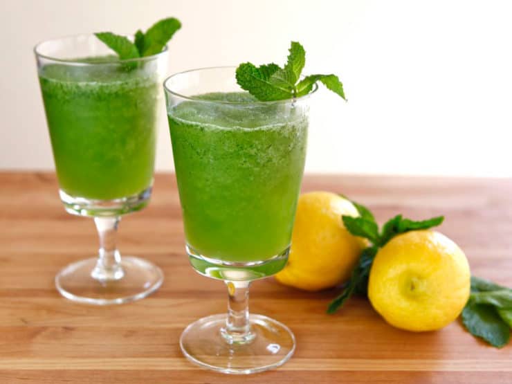 Lemon And Mint Slushie Drink Recipe