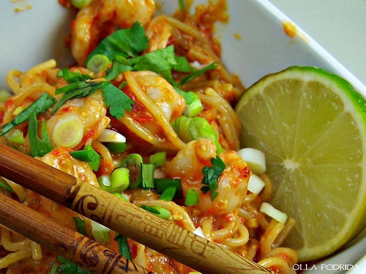 Spicy Thai Shrimp Pasta