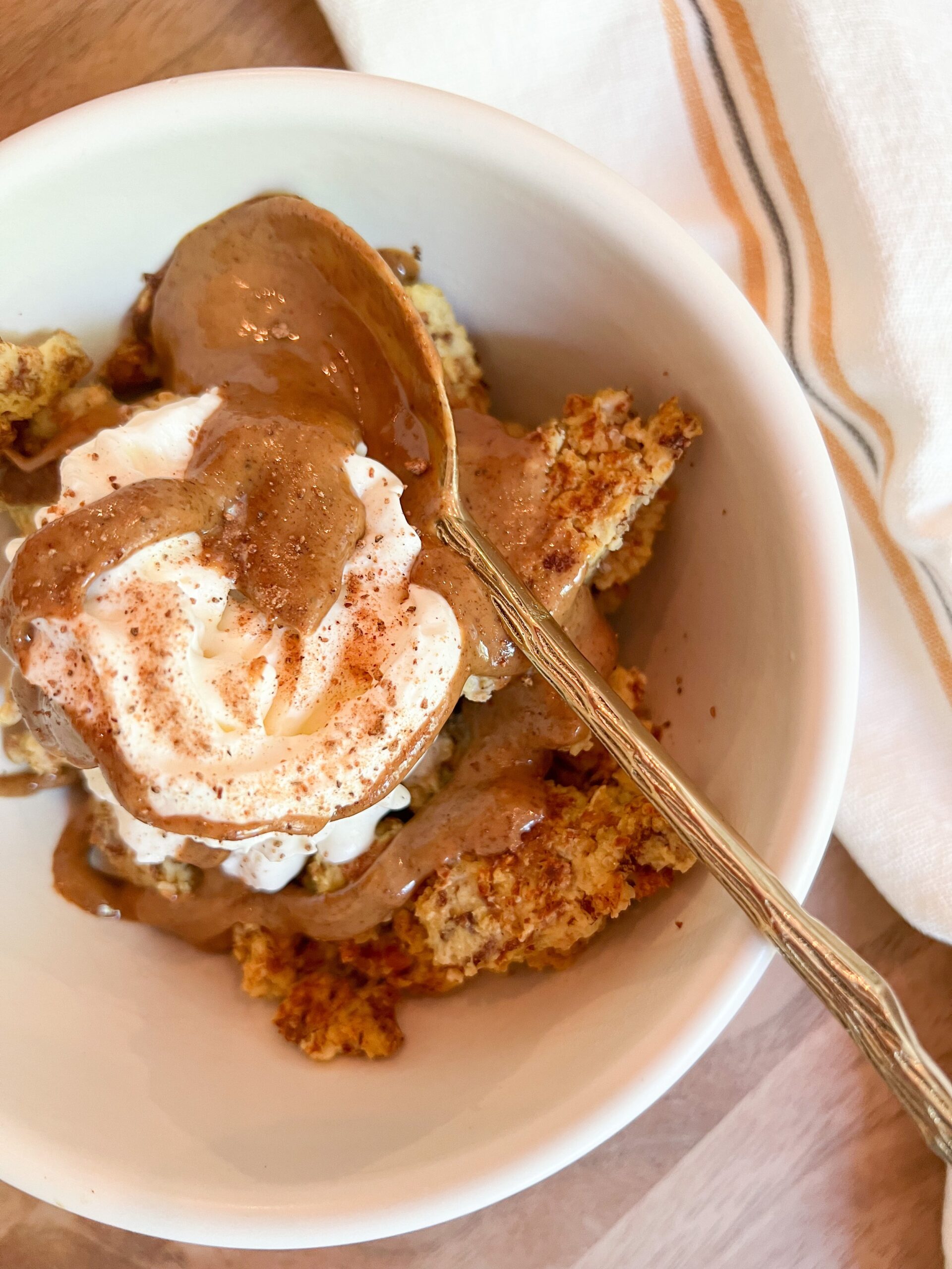 High Protein Scrambled Pancakes