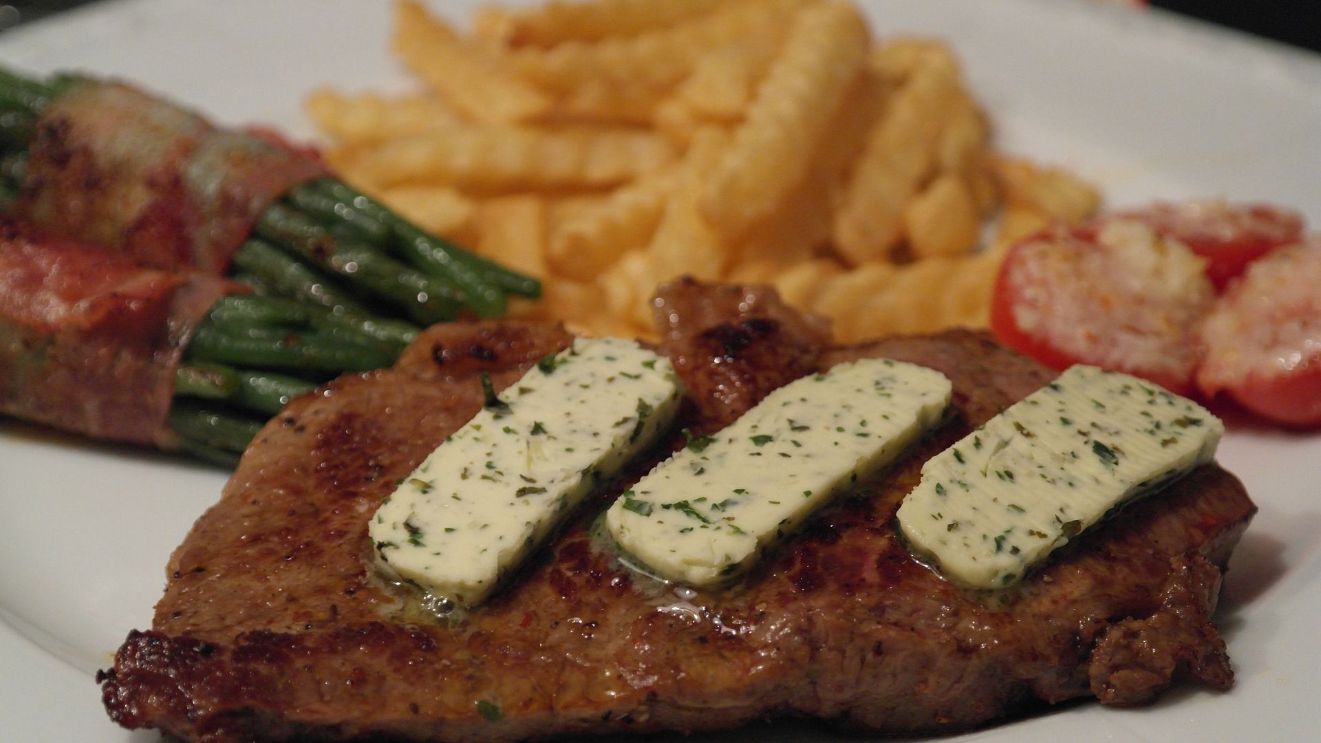Rump Steak with Garlic Herb Butter