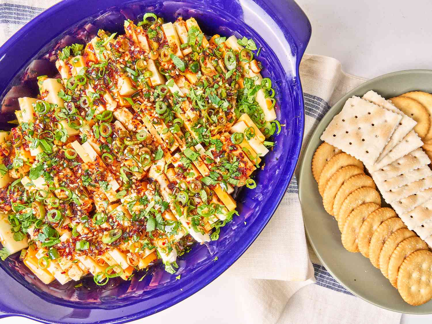 Chili Crisp Marinated Cheese