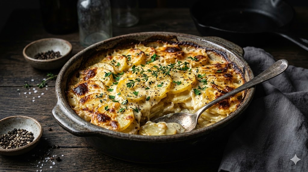 Cheesy Scalloped Potatoes with Cream Sauce